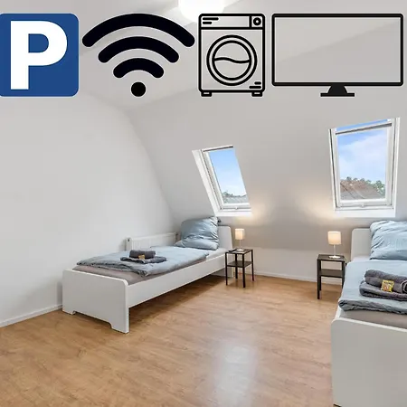 公寓 Grosszuegige Monteurwohnungen In Mit Smart Tv, Wifi, Parkplatz